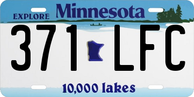 MN license plate 371LFC