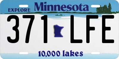 MN license plate 371LFE