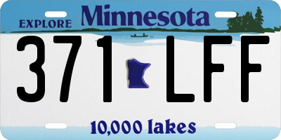 MN license plate 371LFF