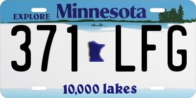 MN license plate 371LFG