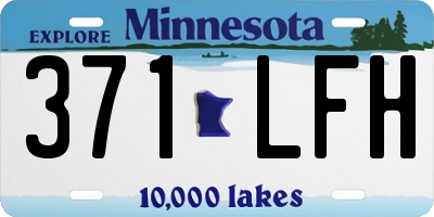 MN license plate 371LFH