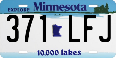 MN license plate 371LFJ