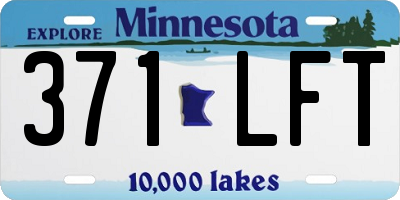 MN license plate 371LFT