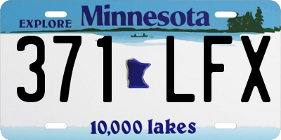MN license plate 371LFX