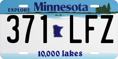 MN license plate 371LFZ