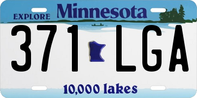 MN license plate 371LGA