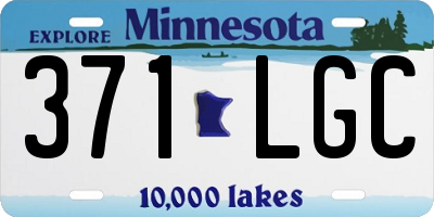 MN license plate 371LGC