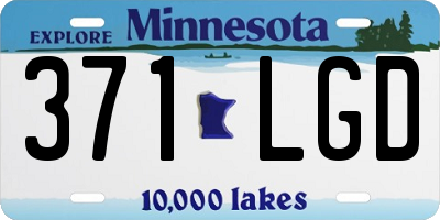 MN license plate 371LGD