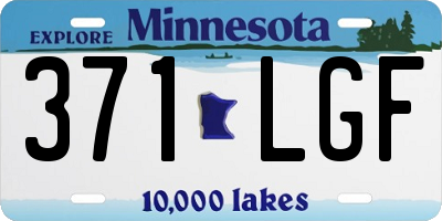 MN license plate 371LGF