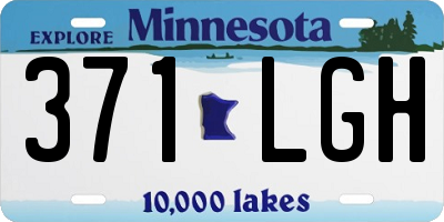 MN license plate 371LGH