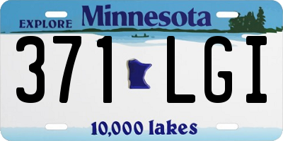 MN license plate 371LGI
