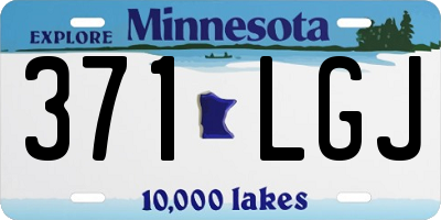 MN license plate 371LGJ