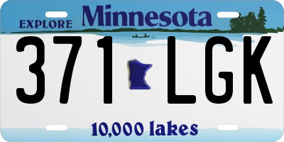 MN license plate 371LGK