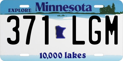 MN license plate 371LGM