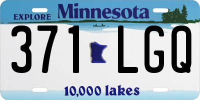 MN license plate 371LGQ
