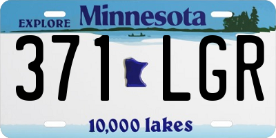 MN license plate 371LGR