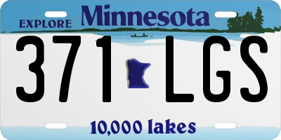 MN license plate 371LGS