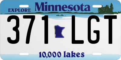 MN license plate 371LGT