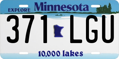 MN license plate 371LGU
