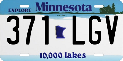 MN license plate 371LGV