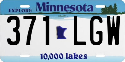 MN license plate 371LGW