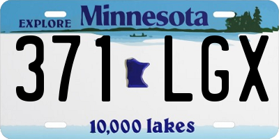 MN license plate 371LGX