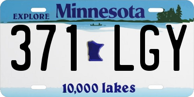 MN license plate 371LGY