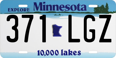 MN license plate 371LGZ