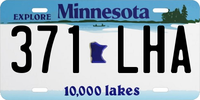 MN license plate 371LHA