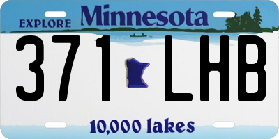 MN license plate 371LHB