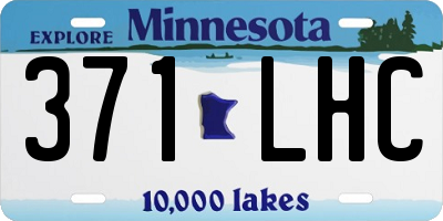 MN license plate 371LHC