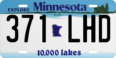 MN license plate 371LHD