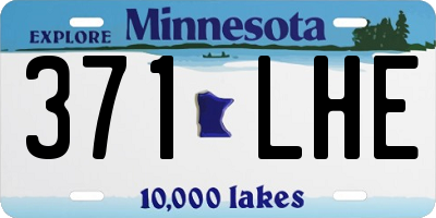 MN license plate 371LHE