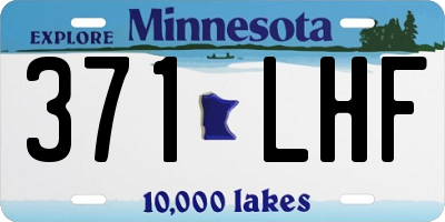 MN license plate 371LHF