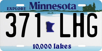 MN license plate 371LHG