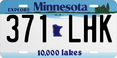 MN license plate 371LHK