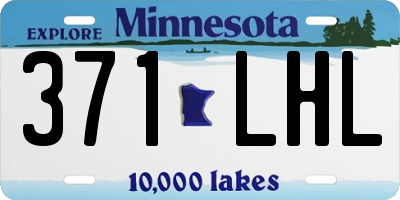 MN license plate 371LHL