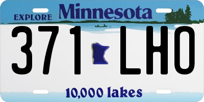 MN license plate 371LHO