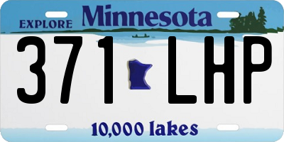 MN license plate 371LHP