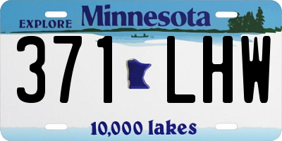 MN license plate 371LHW