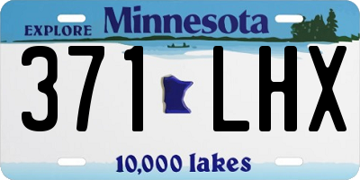 MN license plate 371LHX