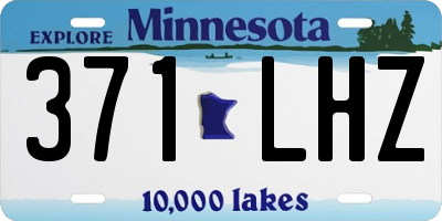 MN license plate 371LHZ