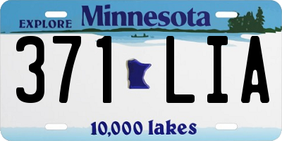 MN license plate 371LIA