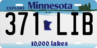 MN license plate 371LIB