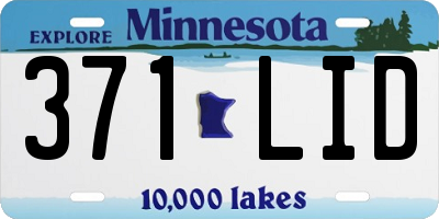 MN license plate 371LID
