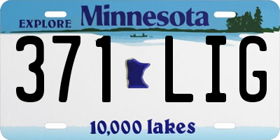 MN license plate 371LIG