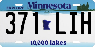 MN license plate 371LIH