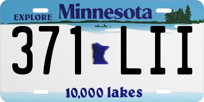 MN license plate 371LII