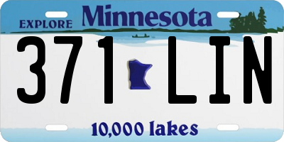 MN license plate 371LIN