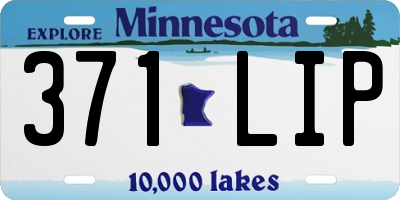 MN license plate 371LIP